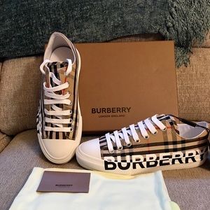 Burberry classic plaid canvas sneakers
